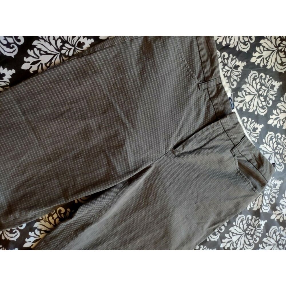 Womens Gap Stretch Gray Pinstripe Pants Slacks Classic Fit Bootcut 10 Mid Rise - Picture 4 of 5